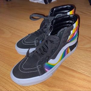 Rainbow hi top vans